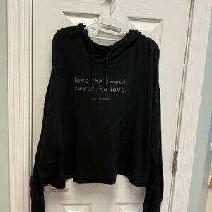 Peace Love World Women’s SZ 1 X Black Long sleeve Relaxed Fit Hoodie